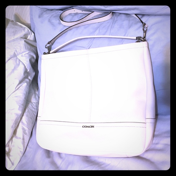 Coach white hobo. Large worn once