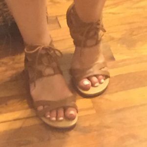 Gladiator lace-up sandal