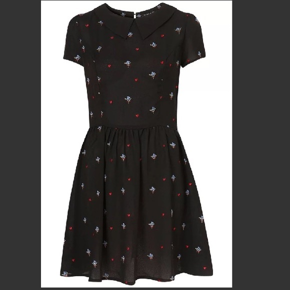 Topshop Dresses & Skirts - 🍀Sale🍀Topshop Embroidered Flower Dress