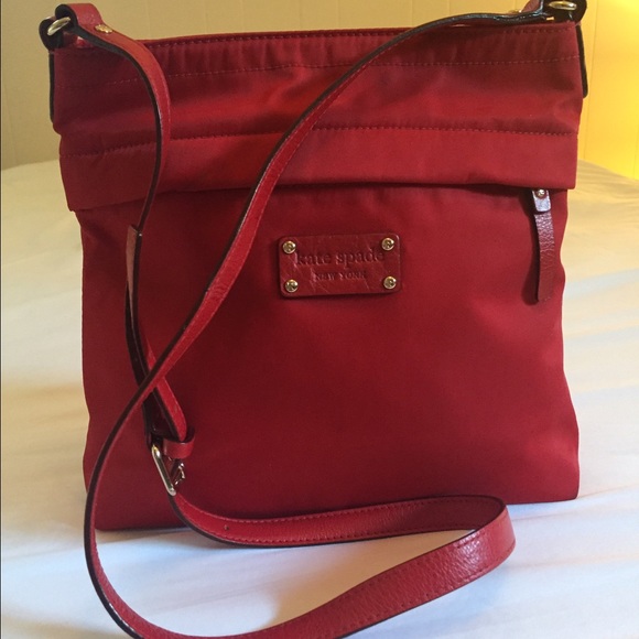SOLD! Kate Spade red nylon 'Jan' Crossbody bag - Picture 4 of 4