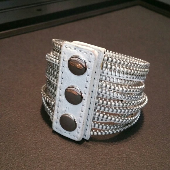 Leather Zipper Bracelet