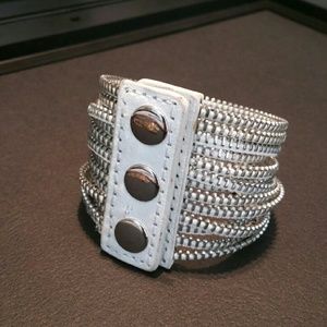 Leather Zipper Bracelet