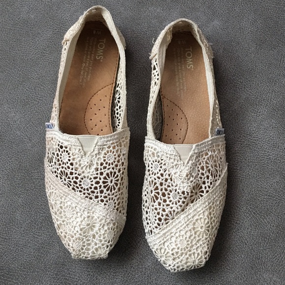 Toms Ivory Lace with Bag
