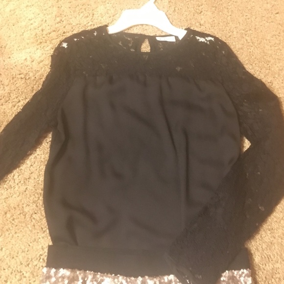 Gold sequin skirt - Picture 3 of 4