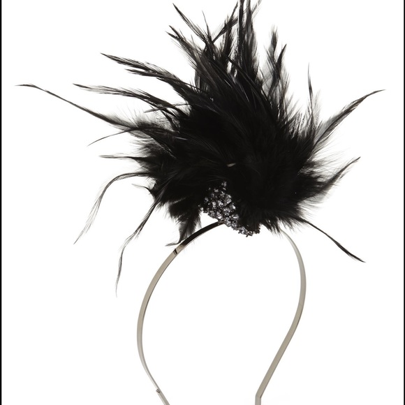 BCBG FEATHER FLAPPER RHINESTONE HEADBAND