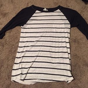 Striped baseball tee