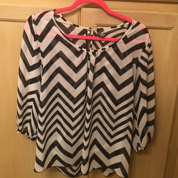 Chevron Print Top!