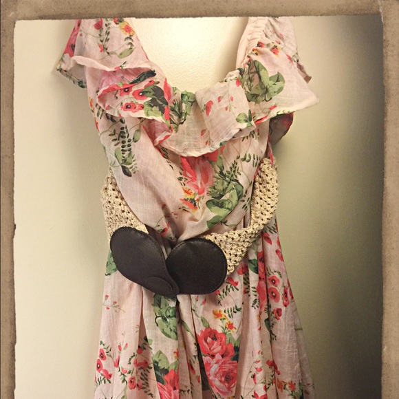 Strapless Flowered Dress