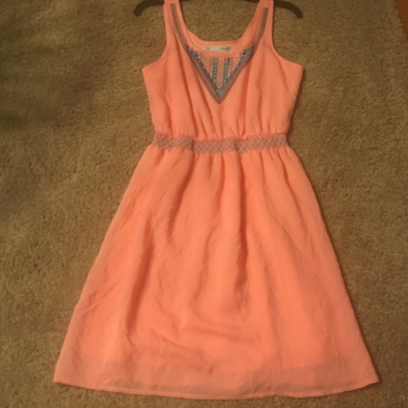Peach pink dress
