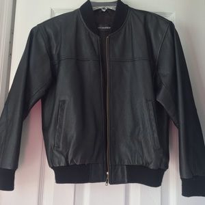 Boys size 10/12 genuine leather jacket