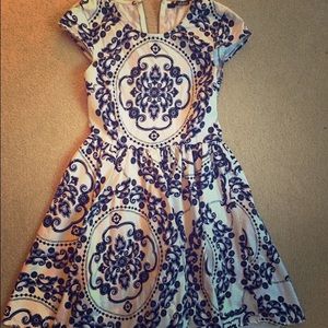Gorgeous ornate blue dress
