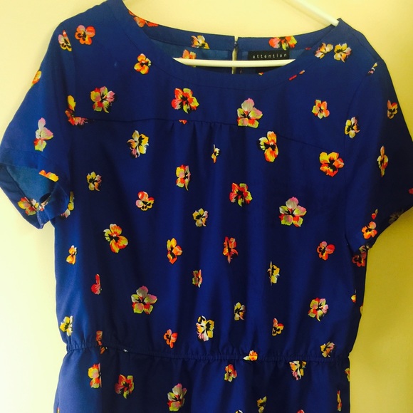 Blue flowered blouse