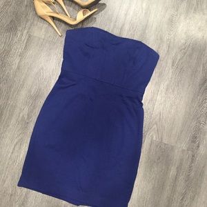 French Connection Navy Strapless Dress