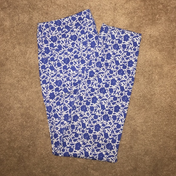 Blue & white floral Pixie Pants regular length