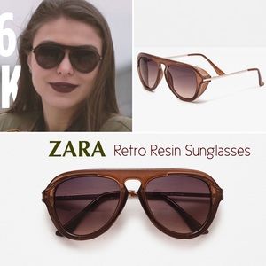 ❄️NWT ZARA Retro Style Resin Sunglasses
