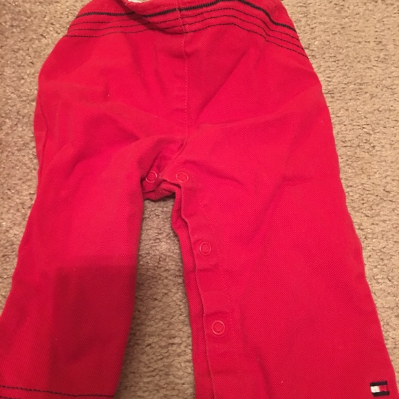 Red Tommy Hilfiger pants 6-12months
