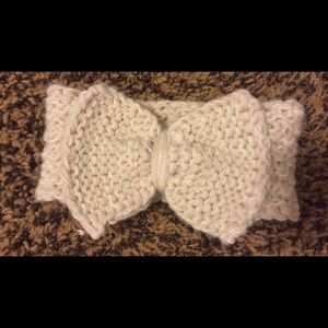 Cream bow headband