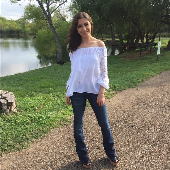 White off shoulder top! - Picture 3 of 3