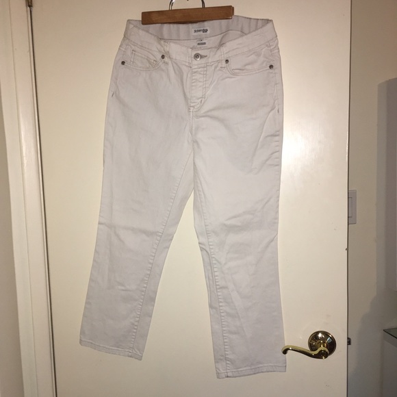 White women's capri jeans