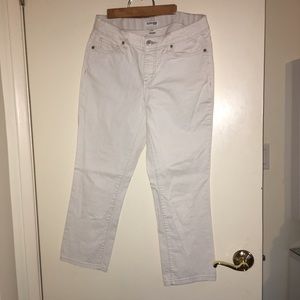 White women's capri jeans