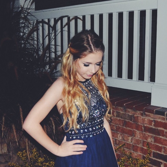 Navy blue homecoming dress!