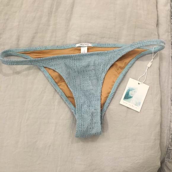 Large light blue made by dawn bikini bottoms.