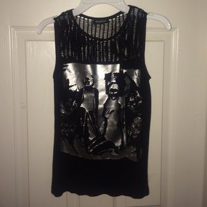 Bebe Black Tank Top