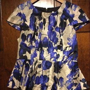 Kensie Print Peplum Top