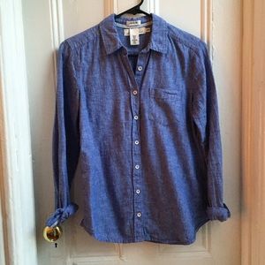 Bright blue h&m chambray shirt