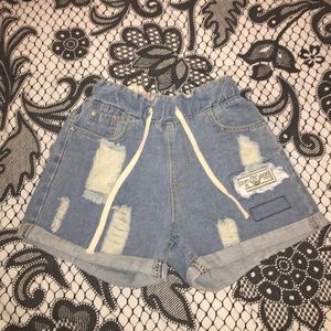 High Waisted Denim Shorts