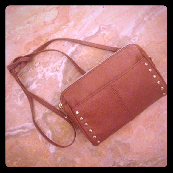 • n e w • camel crossbody bag
