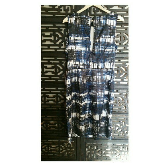 JS Collections Blue/Black Dress - Picture 3 of 4