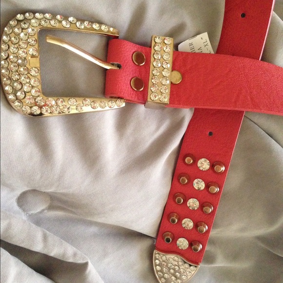 Pink bling belt