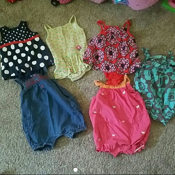 Toddler girls 18 months summer romper lot