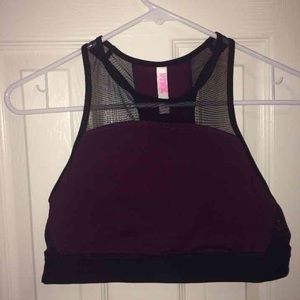 Pink ultimate high neck sports bra