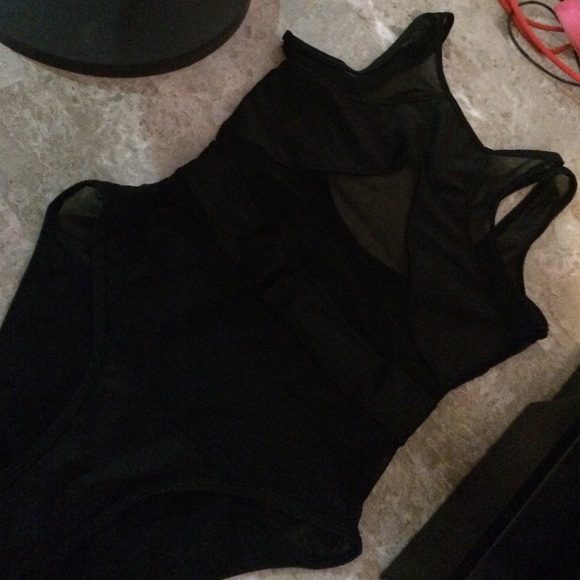 Black one piece bathing suit - Picture 2 of 2