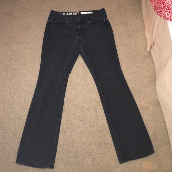 women's black denim jeans, boot cut