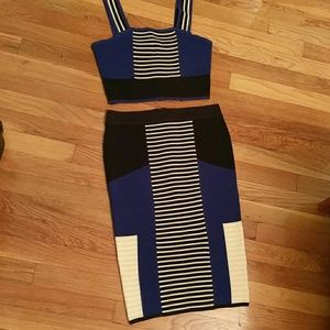 Endless Rose Colorblocked skirt and crop top