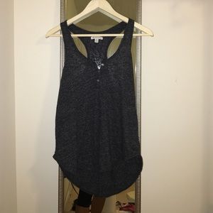 AE Black Henley Tank