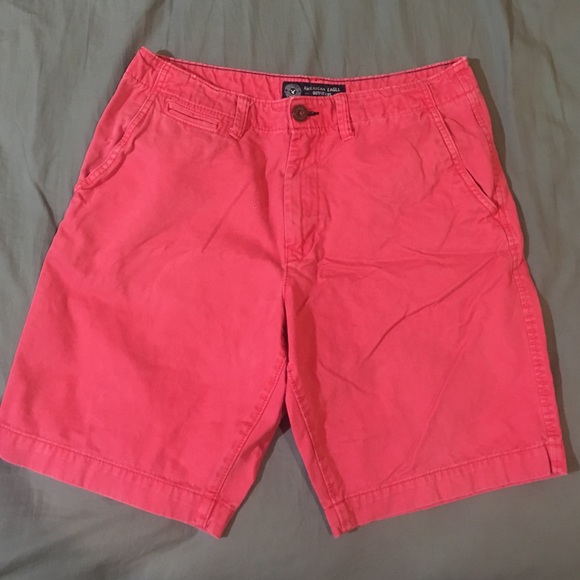 Red classic fit shorts