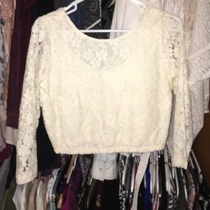 Lace crop top F21