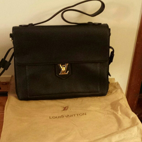 Black leather bag