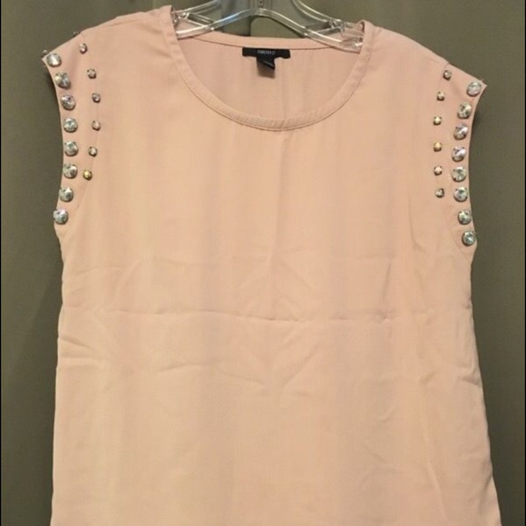 Forever 21 Blush Pink Studded Blouse