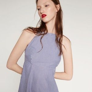 Blue and white dress from Zara