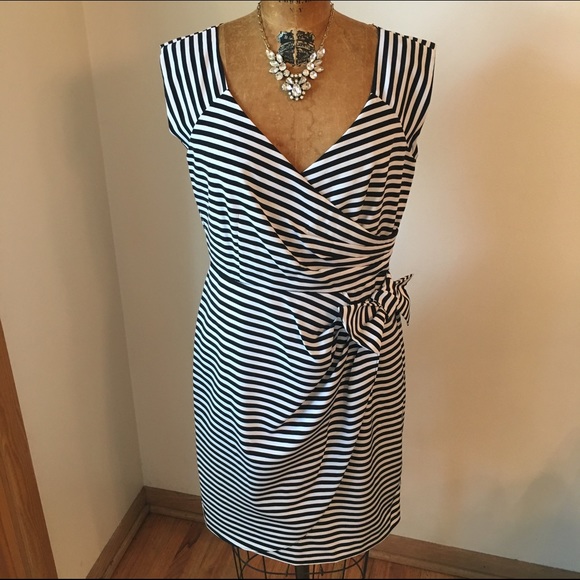 Worthington Black/White Striped Dress