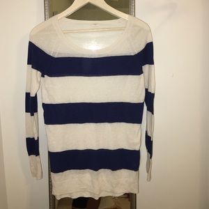 J. Crew Nautical Semi Sheer Sweater