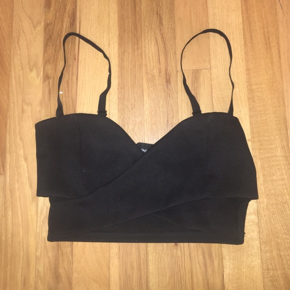 Nasty gal crop top black size medium