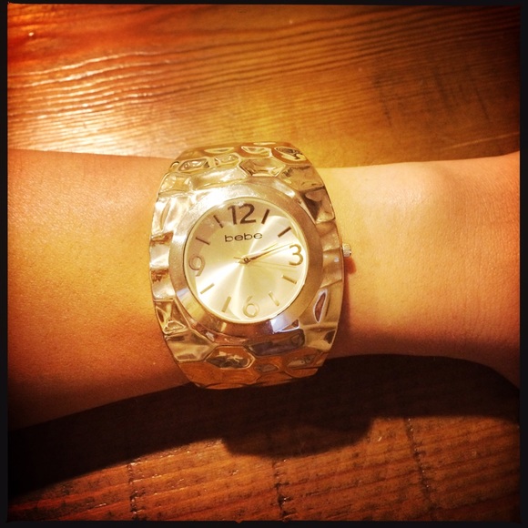 Gold Bebe bangle watch