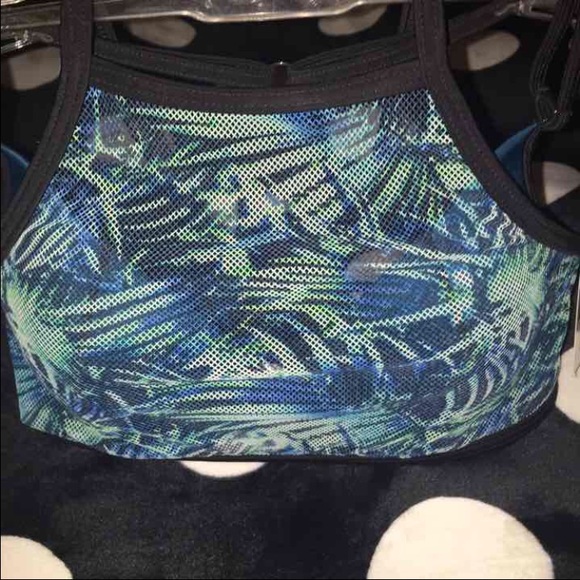 FERN PRINT STRAPPY BACK SWIM TOP