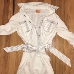 Tory burch white collard dress w